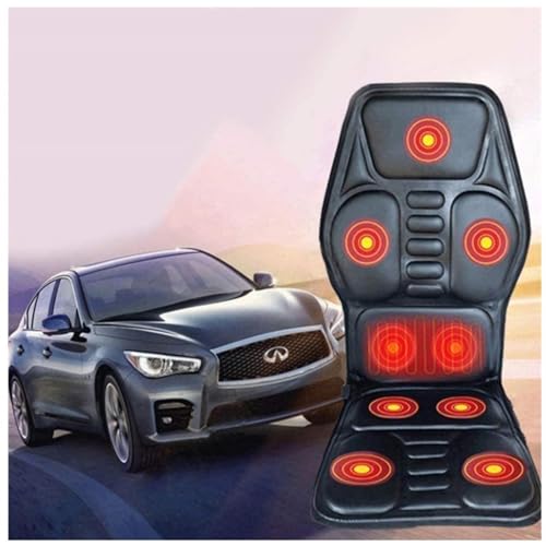 HAZARA CojíN Masajeador EléCtrico Calefactable, FuncióN de Calor Sillon Masajeador, VibracióN CojíN de Asiento para VehíCulos,Oficina