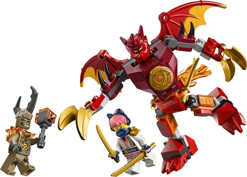 Image of LEGO NINJAGO Kai's Dragon Mech Battle Pack - Mech Toy - Playset with 3 Minifigures - 71851
