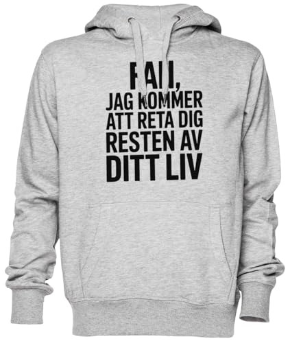 Sweat à capuche gris unisexe avec message humoristique en jersey pour homme et femme