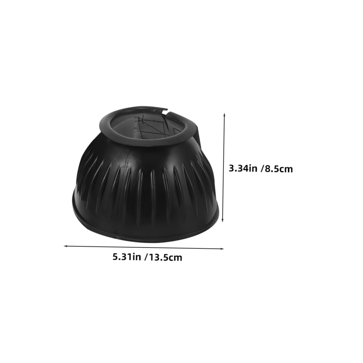 Hemobllo Pferdeglockenstiefel mit Schnellmontage, 4 Stück, Gummi, Schwarz