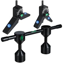 Magnetic Centering Head, Pipefitter Tools Y-Shape w/Adjustable Dial Bubble Protractor, Flange Aligner Will Fit Flanges with Holes From 1/2 to 1-7/16 Diameter Threaded Pipe Flange Leveler Set