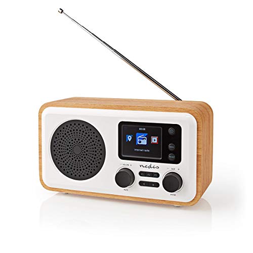 Internetradio - Tafelmodel - Bluetooth® / Wi-Fi - DAB+ / FM/Internet - 2.4" - Kleurenscherm - 7 W - Afstandbestuurbaar - App-gestuurd - Wekker - Slaaptimer - Bruin/Wit - Image 7