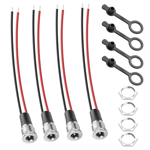 YACSEJAO DC5521 Pack 4 Conectores DC 5.5x2.1mm Hembra miniatura 1