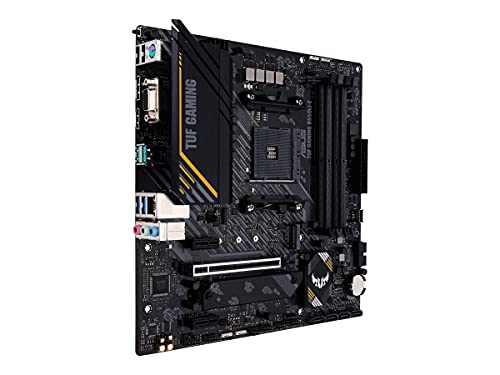 TUF GAMING B550M-E, Scheda Madre Gaming micro ATX, AMD B550 (AM4), PCIe 4.0, 2x M.2, DP, HDMI, D-Sub, USB 3.2 Gen 1 Type-C, USB 3.2 Gen 2, BIOS FlashBack, Aura Sync RGB, Nero - Scheda madre - Immagine 4