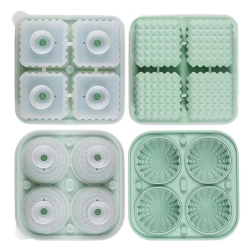 3. Silicone Tray Set Creative Square & Spherical Freezer Molds for Cocktails & Beverage Decor Square and Round Ice Cubes Trays S