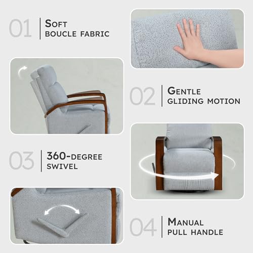 Sillón plegable Boucle color gris miniatura 3