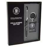Chelsea FC - Kugelschreiber- und Schlüsselanhänger -Set (Einheitsgröße) (Schwarz)