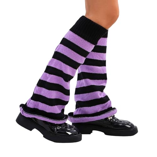 Cosmeria Y2K Beinwärmer Aus Hochwertigem Polyester Mit Harajuku Streifen, Modisch Und Bequem, Für Frauen Und Teenager Mädchen