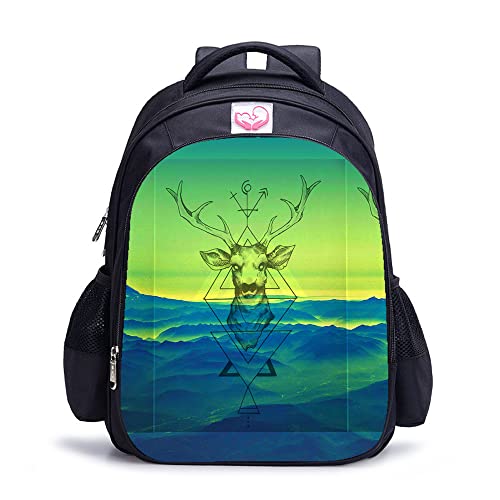 Cartable unisexe 16 pouces avec imprimé 3D sac à dos artistique 41x28x12 cm