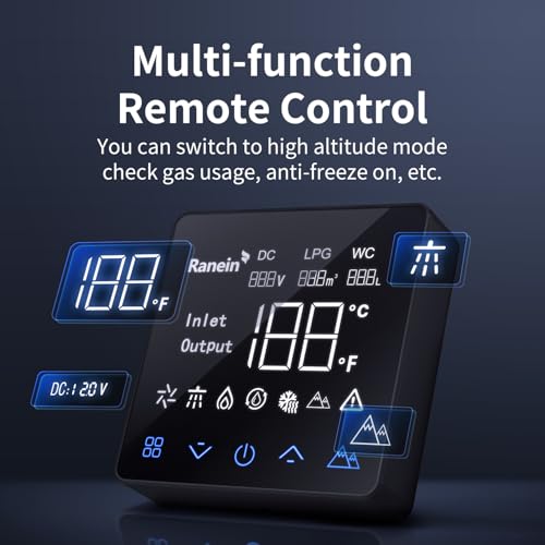 Image of Gen II Ranein On-Demand Propane RV Tankless Water Heater, 15x15 Black Door & Remote Control, High Altitude Compatible, CSA Certified, Summer Comfort Optimized, Perfect for Moderate Usage