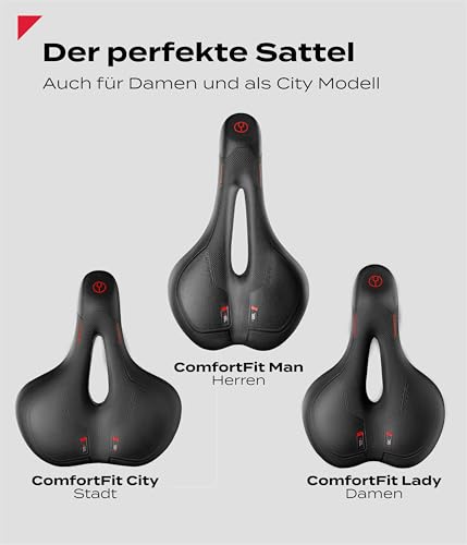 Impact® ComfortFit Fahrradsattel Herren Damen – Ergonomisch, Bequem & Schmerzfrei – Weicher...