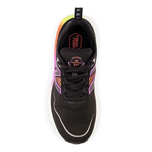 New Balance New Balance Women's Fresh Foam SPT V4 Running Shoe, Black/Cosmic Pineapple, 5.5 Wide