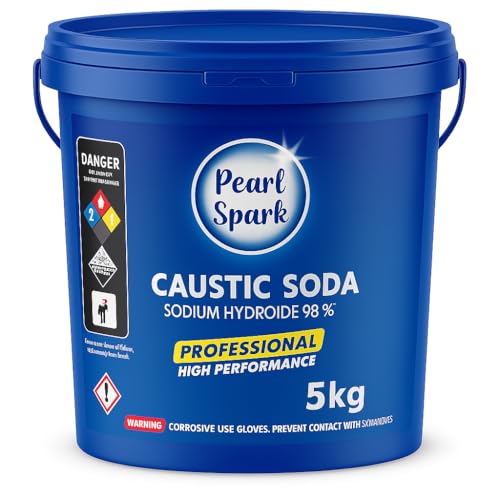 5 Kg Drain Unblocker | Caustic Soda | Professional Grade Drain Cleaner Commercial Kitchen Degreaser Soap & Chemical Manufacturing Textile & Water Treatment Use | 5Kg