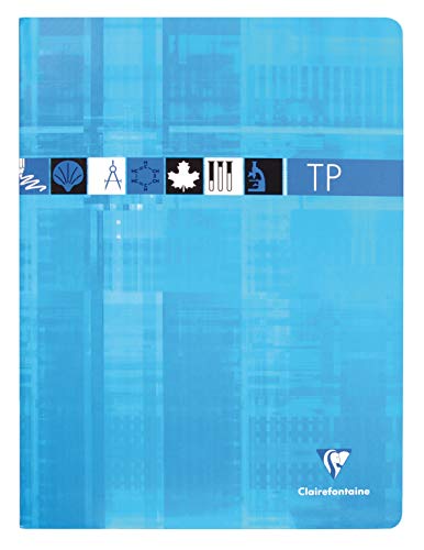 Clairefontaine 3347C - Schulheft / Praxisarbeitsheft DIN A4+ 24x32 cm, 60 Blatt, französische Lineatur 90g + blanko 125g Zeichenpapier, geheftet, farbig sortiert, 1 Stück