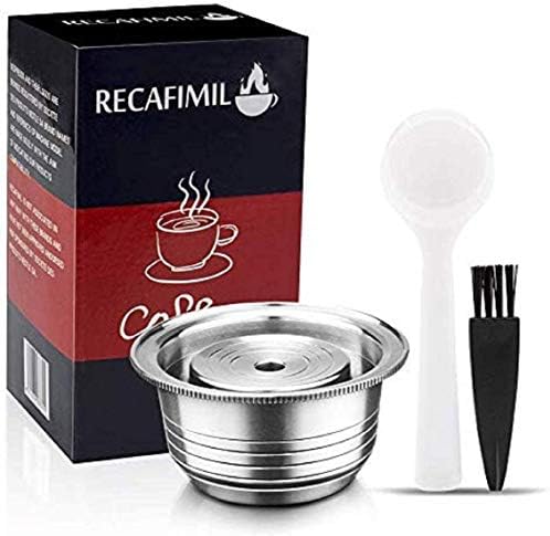 Coffee Capsule - Stainless Steel Refillable Reusable Coffee Pods Holder Filter Set for Espresso Nespresso Vertuo Capsule Pod Vertuoline GCA1 and Delonghi ENV150 Coffee Machine, Large-240ML
