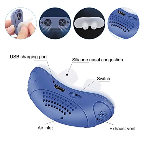 Anti Snoring Devices, Electric Snoring Solution For Men Women, Mini Sleep Aid For Blocked Nostrils, Wind Speed Anti Snoring Sleep Aid Device Suitable For All Nose Shapes #TOP7