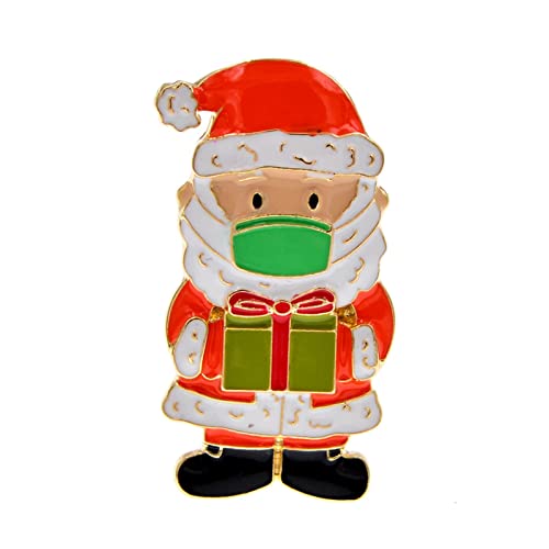 Broches émail père noël : le cadeau bijou de noël idéal pour femme