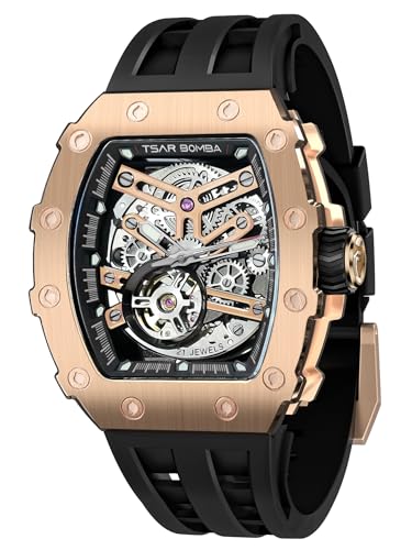 Montre Design Tonneau TSAR BOMBA Verre Saphir Anti Rayure