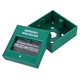 Toddmomy Feuernotfall Steuerschalter aus Kunststoff mit Rückstellbarer Manueller Aktivierung Grüner Notfallknopf für Feueralarme und Sichere Türöffnung im Brandfall