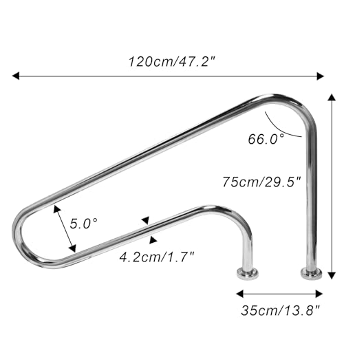 image for WOPOLTOP Pool Handrail 47x 30