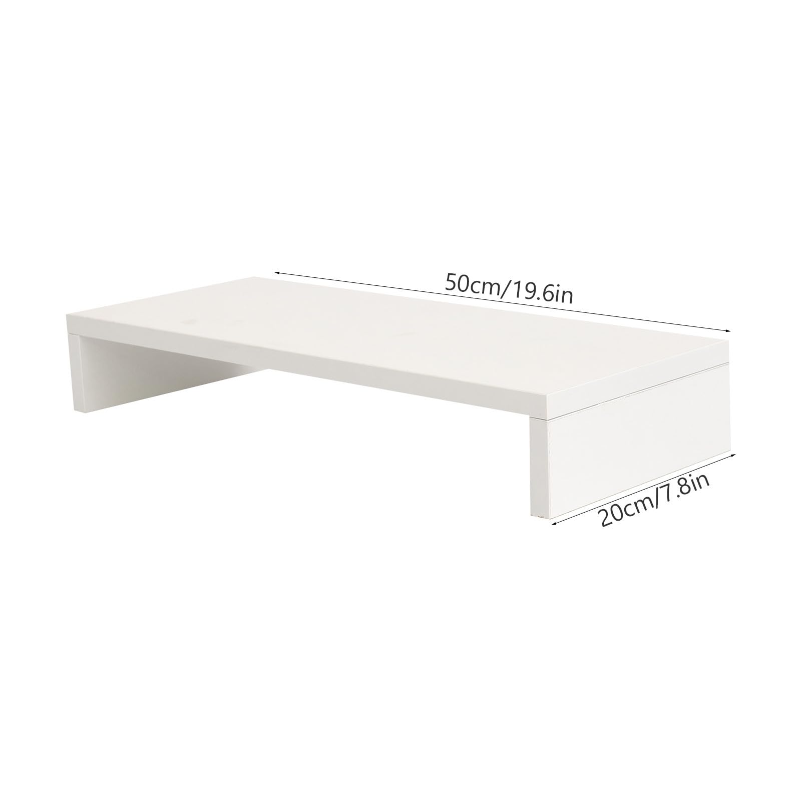 COLLBATH Soporte Elevador para Monitor de Madera Blanco de Escritorio