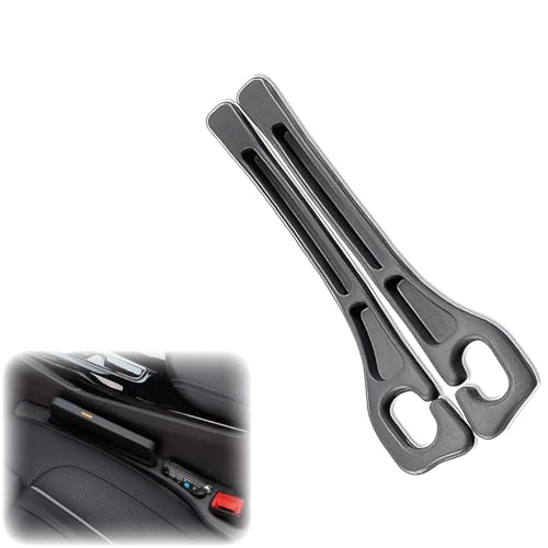 2PCS Car Seat Gap Filler Organizer, No Drop Seat Guard for Cars & SUVs, Automotive Trays & Bags, Car Side Gap Filler, Drop seat Gap fillers Between Seat and Console Stop Things from Dropping (Black)