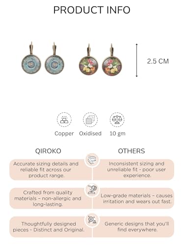 Image of Qiroko Boho Charm Collection | Ethnic Traditional Handmade Tibetan Combo Earrings Set For Women And Girls | Multi-Colour | Anniversary Birthday Gifts