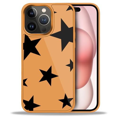 Coque iPhone 15 Pro orange givrée protège des chutes et rayures 6,1"