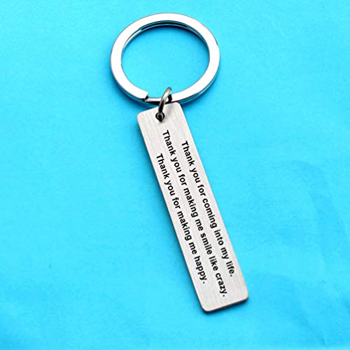 Chaveiro de Dia dos Namorados Amosfun Obrigado por Vir Para Minha Vida Chaveiro Dia dos Namorados Pr