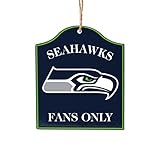 Boelter Brands NFL Seattle Seahawks Wooden Fan Sign Ornament