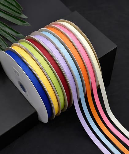 Dekoratives Satinband Rot 91 Meter 1 cm Dekoration Geschenkband Fein Schleifenband Stoffband für Hochzeit Dekoration Haarschmuck und Feine Schleifen Geburtstag und Valentinstag