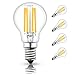 Produktbild Bonlux 4-Pack 4W G45 E14 LED Glühfaden Mini Kugel-Birnen Warmweiß 2700K Kleine Edison Screw E14 LED Antique Klar Golfball 40W Glühlampenlicht -Äquivalent (Nicht dimmbar)