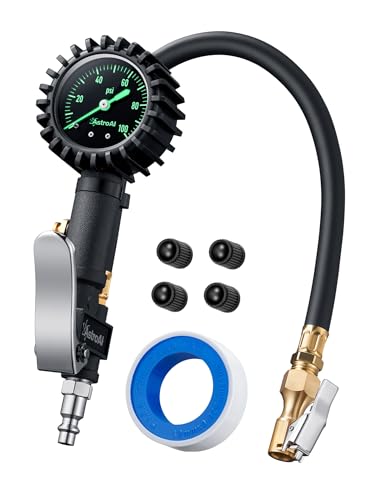 AstroAI Glow Dial Tire Inflator with Pressure Gauge 100...