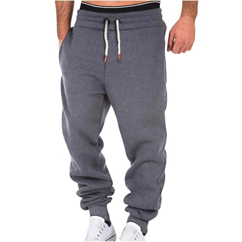 Men's Cargo Pants Drawstring Casual Solid Color Pockets Joggers Sweatpants Elastic Waist Workwear Sports Pants