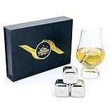 SCHØNBERG® Premium XXL 30mm Edelstahl Eiswürfel-Set, 8 Stück Wiederverwendbare...