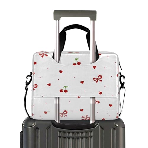 Bolso para laptop estilo messenger con diseño de lazo rojo miniatura 4
