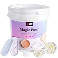 LET'S RESIN Resin Casting Powders 3000g, Fast Cured Casting Resin Kit for Beginners,20~30 Minutes De-Mold, Water Activated Plaster Powder Kit for Molds, Easy Mixing & Self Leveling