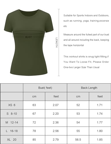 IECCP Women's Gym Shirts Workout Yoga Running Sports Tops Breathable Athletic Exercise Teeshirts Quick Dry Short Sleeve - Image 6