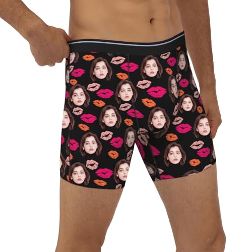 Long Custom Boxer Briefs for Men Pack, Personalized Underwear for Men Pack 3, Gag Gift for Him Birthday Anniversary4