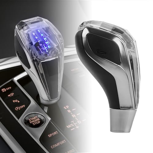 【Sensazione tattile premium】: La delicata superficie superiore con taglio a cristallo e il processo di galvanizzazione in metallo satinato sui lati. Progettato ergonomicamente per una presa confortevole, conferisce un'atmosfera di alta classe all'interno del veicolo