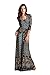 On Trend Women's Paris Bohemian 3/4 Sleeve Long Maxi Dress (Large, Teal)