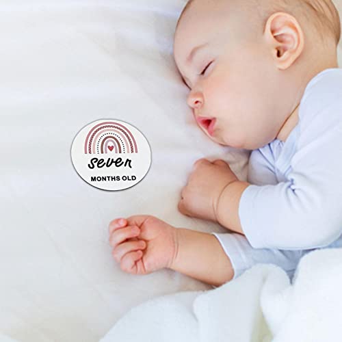 madeira Milestone mensais - Arco-íris Madeira Cartões Marcos Mensais | Cartões anúncio do bebê, marc