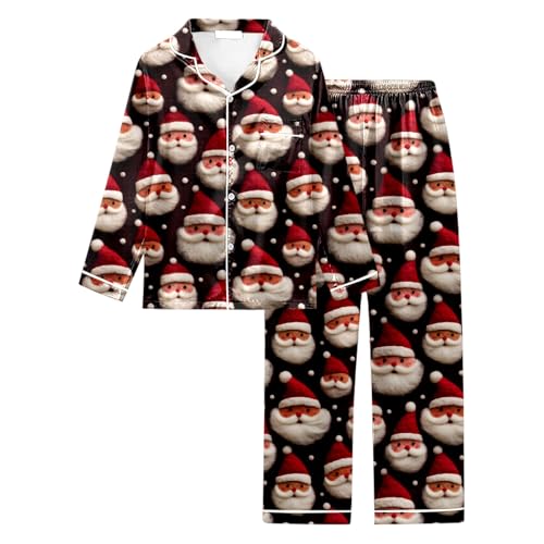 Pyjama de Noël femme ensemble pantalon et haut imprimé