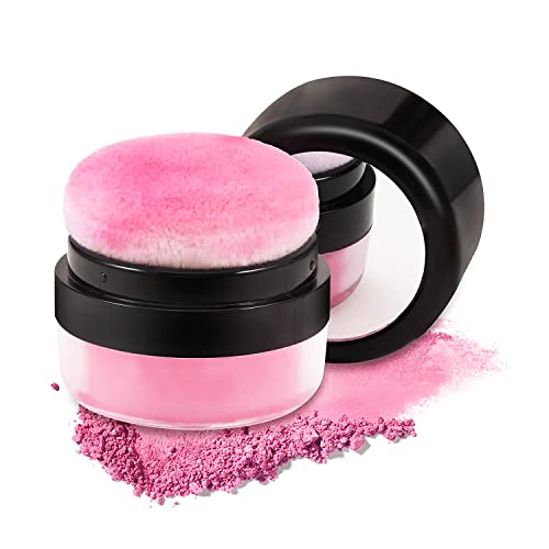 Loose Powder Blush Air Cushion Blush, Natural Blusher Face Blush Blush Cushion With Puff For Cheek, Soft Blusher Face Powder For Cheeks, Silky Smooth & High Pigmented, Easy To Blend & Carry (03# Peachy) #TOP17