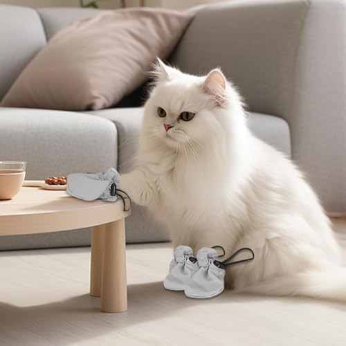 para gatos para evitar arranhões, botas anti-riscos para gatos, de unhas de gato 4X, Ajustável respi