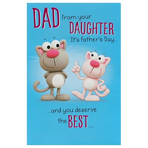 Funny Cat Father's Day Card for Dad Cover