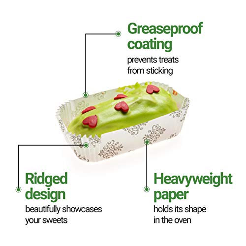 Panificio Premium 4-Inch Baking Cups, 4.5 Oz: Large-Ridged Elliptical Paper Baking Cups Perfect For Muffins, Cupcakes Or Mini Snacks - Vintage Floral Design - Disposable And Recyclable - 200-Ct #TOP4