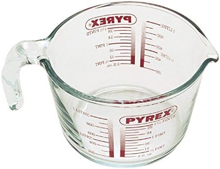 Deluxe Pyrex Stain Resistant Glass Measuring Jug, 1L