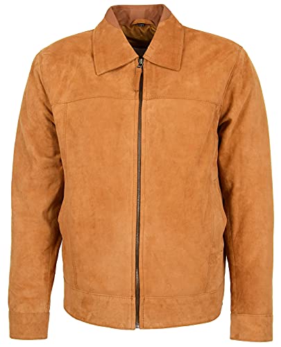 Divergent Retail DR133 Suède leren herenjas, bikerstijl, bruin - Image 4