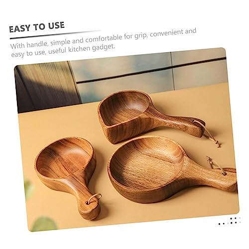 BESTOYARD tigela de macarrão instantâneo de madeira cumbuca sopa fruteira de madeira pequeno recipie